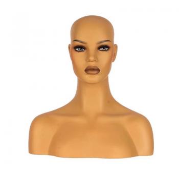 Half breast female model head