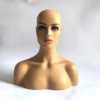 Half breast female model head